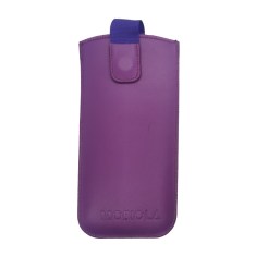 Vysouvací pouzdro pro MOBIOLA MB2400, MB3120, MB3120i, MB3200i, MB4120, MB4280 kožené, fialové