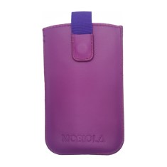 Vysouvací pouzdro pro MOBIOLA MB800, kožené, fialové