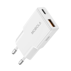 Nab&iacute;jec&iacute; adapt&eacute;r MOBIOLA 30W (USB-A+USB-C)